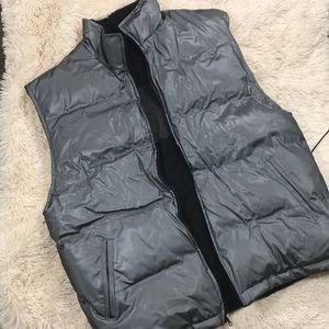 Gray & Black Puffer Vest